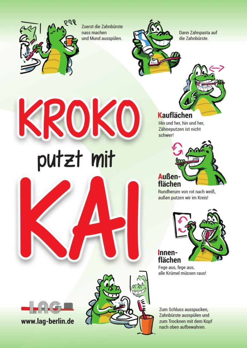 LAG Berlin auf dem Familiensportfest 2024 im Olympiapark - Kroko putzt mit KAI